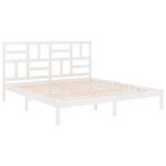 vidaXL Cadre de lit sans matelas blanc bois massif 180x200 cm