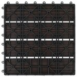 vidaXL Carreau de terrasse 11 Pièces Marron foncé 30 x 30 cm WPC