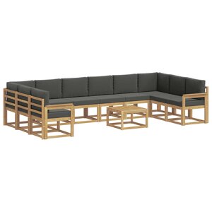 vidaXL Ensemble de canapés d'extérieur 11 pc Blanc et anthracite