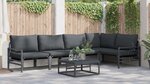 vidaXL Ensemble de canapé de jardin 6 Pièces Anthracite Acier