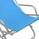 vidaXL Chaises à bascule lot de 2 Acier Bleu
