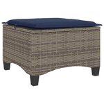 vidaXL Tabourets jardin coussins 2 Pièces gris 55x55x36 cm résine tressée