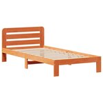 vidaXL Cadre de lit sans matelas cire marron 90x190 cm bois pin massif