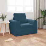 vidaXL Canapé-Lit Bleu 98 x 71 x 83 cm Velours