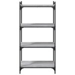 vidaXL Bibliothèque à 4 niveaux sonoma gris 60x30x120 cm