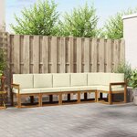 vidaXL Ensemble de canapés d'extérieur 6 Pièces Naturel et Crème