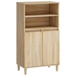 vidaXL Buffet haut Chêne sonoma 60x36x110 cm Bois d'ingénierie