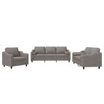 vidaXL Ensemble de canapés 3 Pièces avec coussins taupe tissu