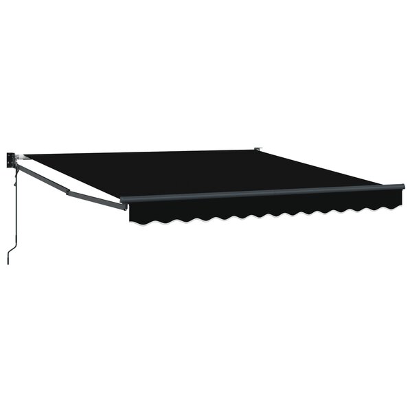 Auvent rétractable automatique vidaXL Noir 350x250 cm