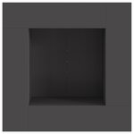 Foyer carré vidaXL Noir 80x80x40 cm Acier