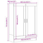 vidaXL Bibliothèque vieux bois 82 5x30 5x115 cm bois d'ingénierie