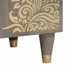 vidaXL Cabinet de chevet Gris 50 x 33 x 60 cm bois de manguier massif