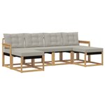 vidaXL Ensemble de canapés d'extérieur 6 pc Blanc et gris clair