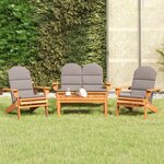 vidaXL Ensemble de salon de jardin Adirondack 4 Pièces bois acacia solide