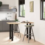 vidaXL Pieds de table de bar Noir 2 pièces 50 x (90-91) cm Acier