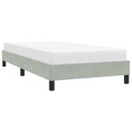 vidaXL Cadre de lit sans matelas gris clair 80x220 cm velours