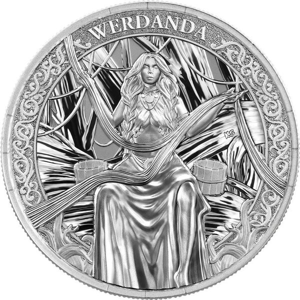 Monnaie WERDANDA Norns 1 Oz Argent 5 Mark Germania 2026