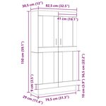 vidaXL Armoires à livres en chêne noir - Lot de 2  165x30 5x150 cm  en bois d'ingénierie