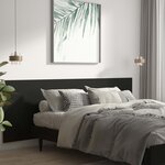 vidaXL Tête de lit murale Noir 240x1 5x80 cm Bois d'ingénierie