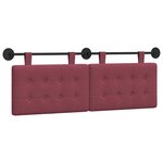 vidaXL Tête de lit suspendue Bordeaux Tissu