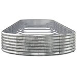 vidaXL Lit surélevé de jardin Acier enduit de poudre Argenté