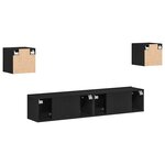 Ensemble de 6 Meubles TV vidaXL Chêne Noir Bois d'ingénierie