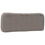 vidaXL Coussin de tête de lit taupe 120 cm tissu
