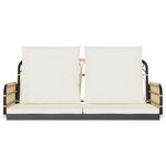 vidaXL Balancelle avec coussins 105x58x38 cm résine tressée et acier