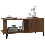 vidaXL Table basse Chêne marron 90x50x40 cm Bois d'ingénierie