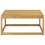 vidaXL Pouf d'Extérieur Bois d'Acacia Massif Blanc 79 x 79 x 37 cm