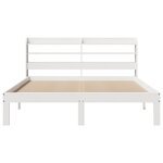 vidaXL Cadre de lit avec tête de lit blanc 120x190 cm bois pin massif
