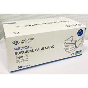 Lot de 50 masques chirurgicaux de type IIR  - Normes EN 14683:2019