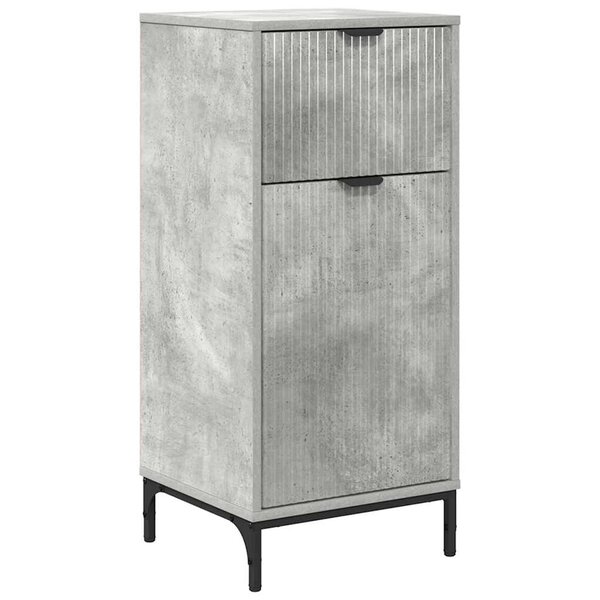 vidaXL Cabinet de salle de bain Gris béton 39.5 x 36 x 88 cm