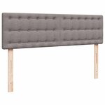 vidaXL Lit ottoman avec matelas taupe 140x190 cm tissu