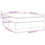 vidaXL Sommier à lattes de lit avec matelas Noir 140x190 cm Tissu