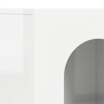 vidaXL Buffet Blanc brillant 100 x 35 x 59 cm Bois d'ingénierie