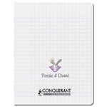 Cahier poésie et chant polypro 17X22cm 90G 48P grands carreaux incolore CONQUÉRANT