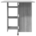 vidaXL Table à dîner 115 x 70 x 75 cm Bois d'ingénierie Sonoma gris