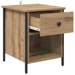 vidaXL Cabinet de chevet avec tiroir Chêne artisanal 40 x 42 x 50 cm