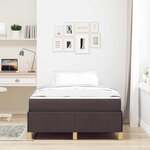 vidaXL Cadre de lit avec matelas Marron foncé 120 x 200 cm tissu