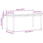 vidaXL Table de salle à manger / Table de repas Bois d'ingénierie