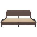 vidaXL Cadre de lit avec tête de lit Marron 160x200 cm Similicuir