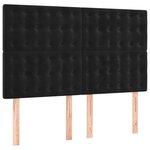 vidaXL Sommier à lattes de lit avec matelas Noir 140x190 cm Velours
