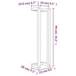 vidaXL Porte-serviette 23x18x90 cm Bois de pin massif
