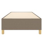 vidaXL Cadre de lit à ressorts taupe 100x200 cm tissu