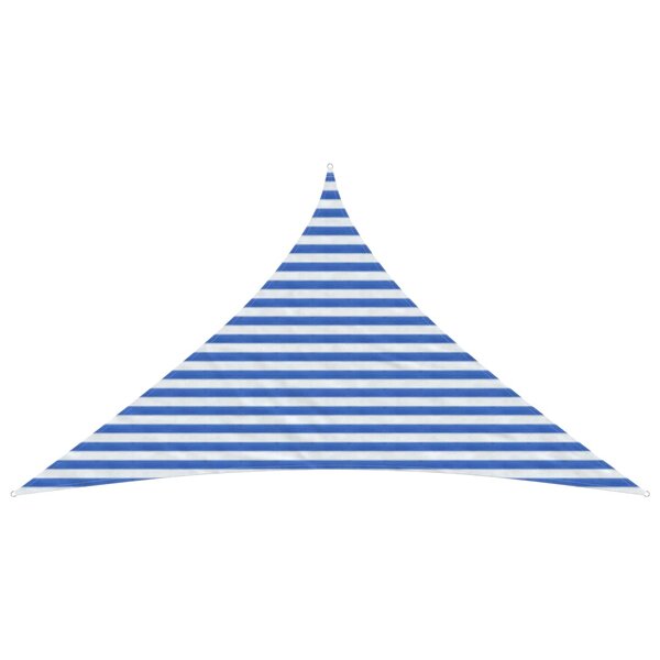 vidaXL Voile d'ombre 3 x 3 x 4 2 m HDPE Triangulaire Bleu et Blanc