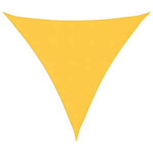 vidaXL Voile de parasol tissu oxford triangulaire 5x5x5 m jaune