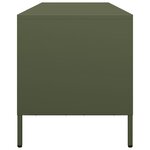 vidaXL Meuble TV vert olive 135x39x43 5 cm acier laminé à froid