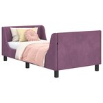 vidaXL Cadre de lit pour enfants avec tête de lit Violet 80 x 160 cm
