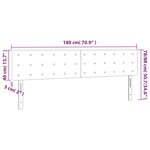 vidaXL Tête de lit à LED Noir 180x5x78/88 cm Velours